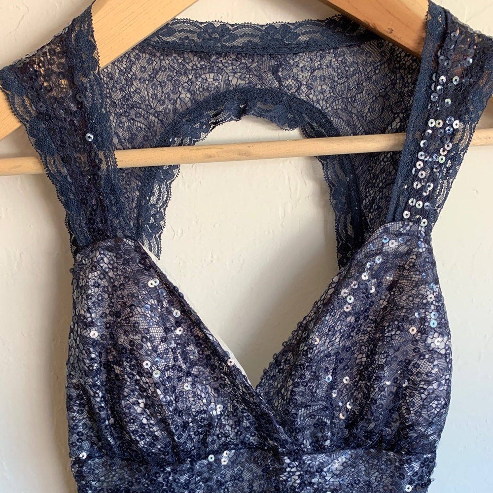 Blue sequence dress